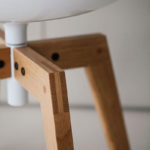 Angers Nantes Cholet Saumur Icones Fauteuil Flow Chair Blanc mat Soft Touch Mdf Italia Jean Marie Massaud pied Chêne pivotant 7