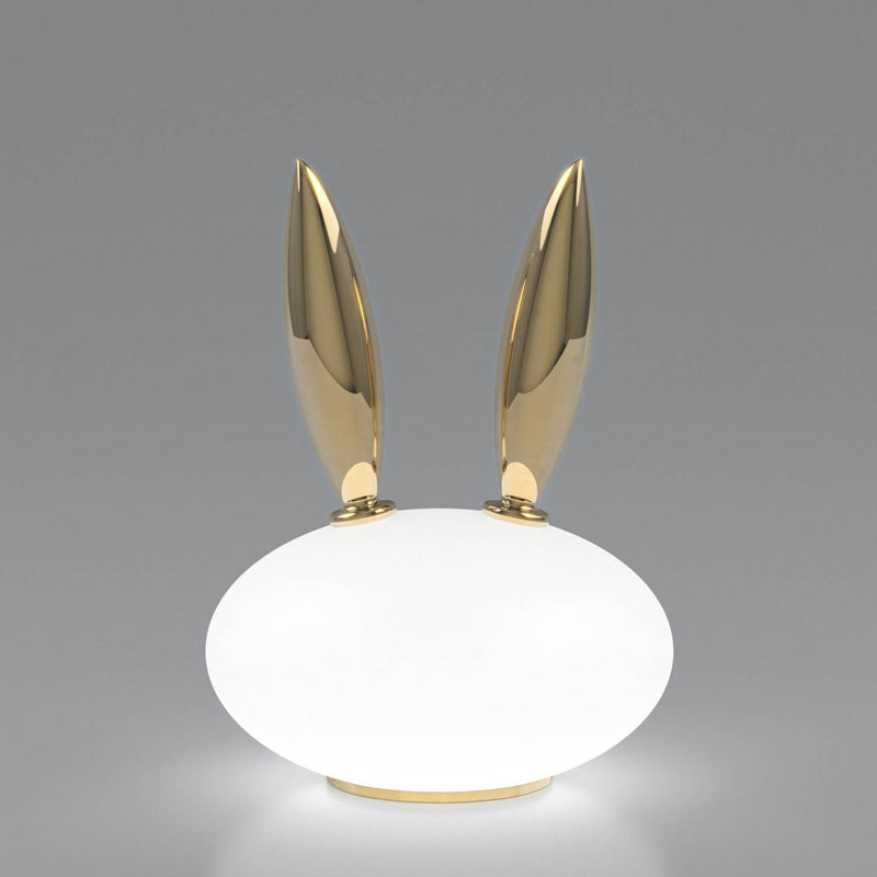 Angers Nantes Cholet Saumur Icones Moooï Lampe a poser Purr Pets Light Blanc Or Marcel Wanders 5