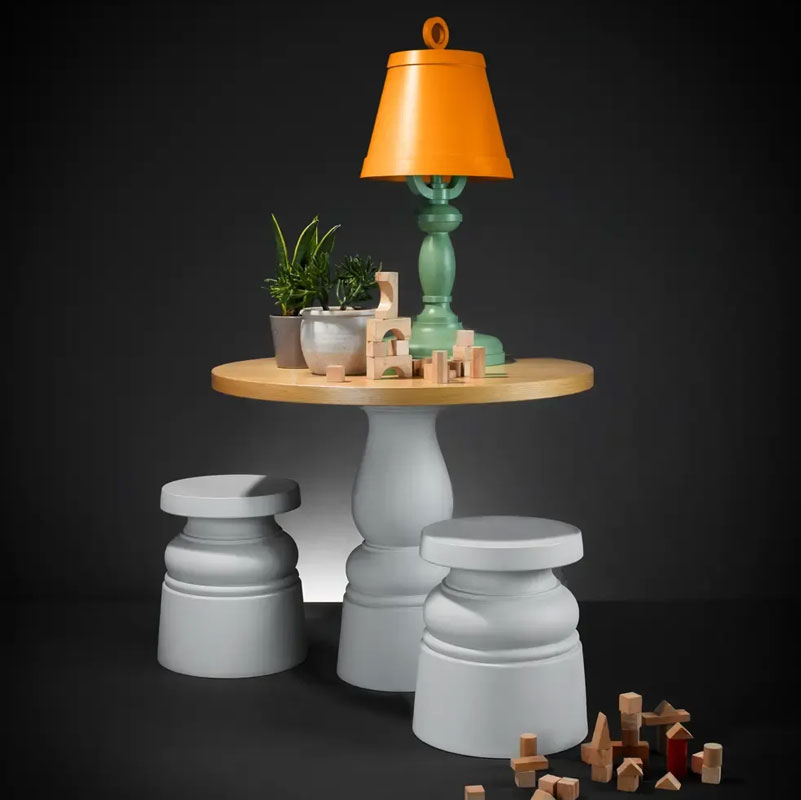 Angers Nantes Cholet Saumur Icones Moooï Tabouret New Antiques noir Marcel Wanders 6