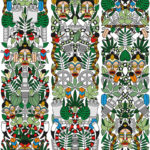 Angers Nantes Cholet Saumur Icones Moooï Tapis L'afrique Studio Job tribal MArcel Wanders Carpet vert 6