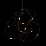 Angers Nantes Cholet Saumur Icones Moooï suspension Flock of light cuivre copper led Studio Toer wanders 4