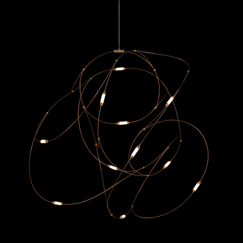 Angers Nantes Cholet Saumur Icones Moooï suspension Flock of light cuivre copper led Studio Toer wanders 4