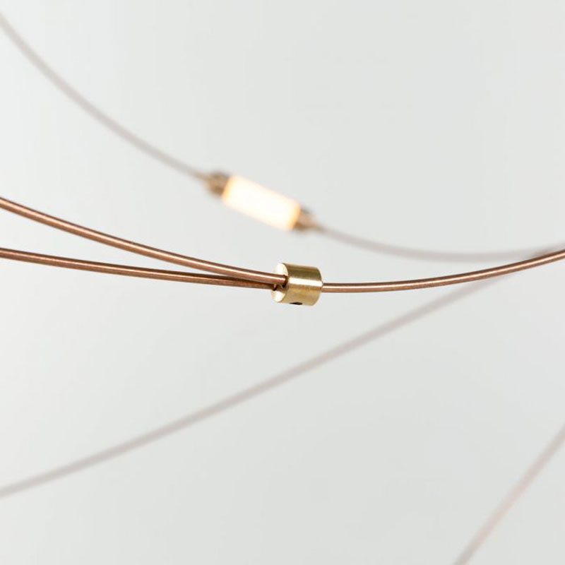 Angers Nantes Cholet Saumur Icones Moooï suspension Flock of light cuivre copper led Studio Toer wanders 5