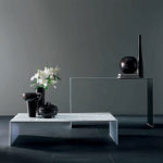 Angers Nantes Cholet Saumur Icones Console Glas Italia Sio2 Bridge Verre Trempé Noir Blanc Piero Lissoni 1