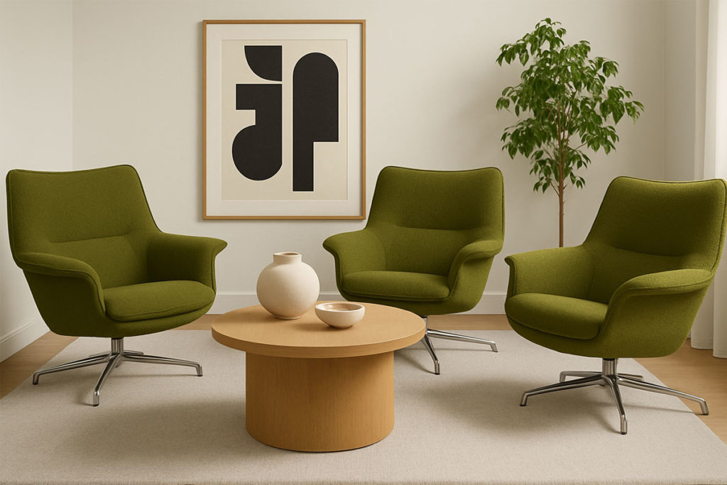 Angers Nantes Cholet Saumur Icones Fauteuil Doze Muuto mobilier Scandinave Olive cocooning Anderssen & Voll 1