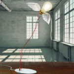 Angers Nantes Cholet Saumur Icones Ingo Maurer Lucellino oiseau plume poetique lampe de table 6