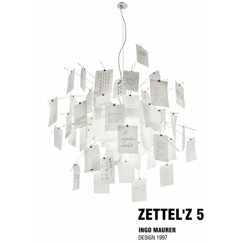 Angers Nantes Cholet Saumur Icones Ingo Maurer Suspension Zettel'Z 5 papier japonnais poetique