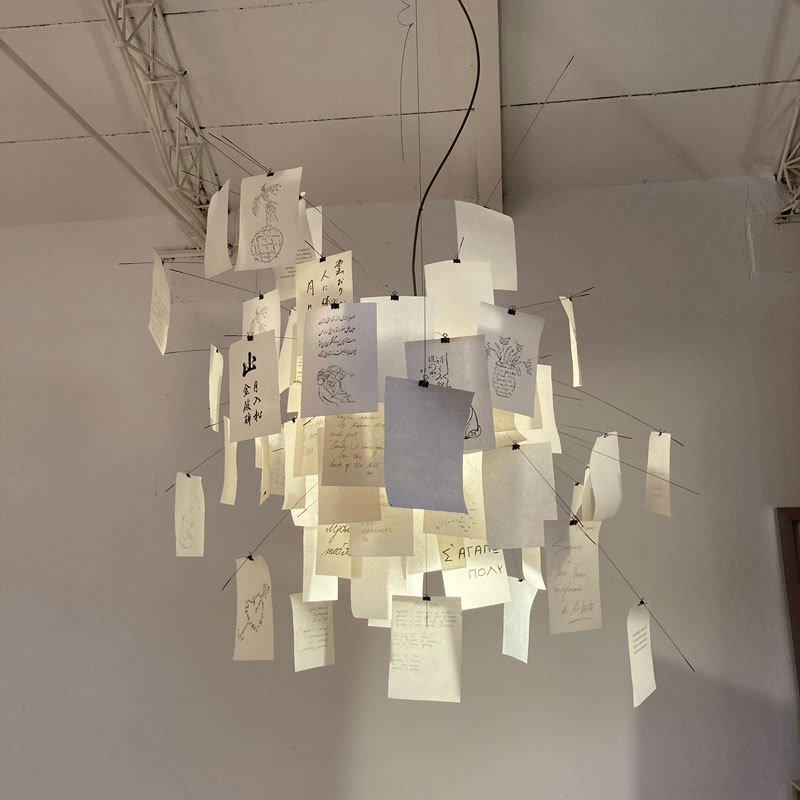 Angers Nantes Cholet Saumur Icones Ingo Maurer Suspension Zettel'Z 5 papier japonnais poetique 5