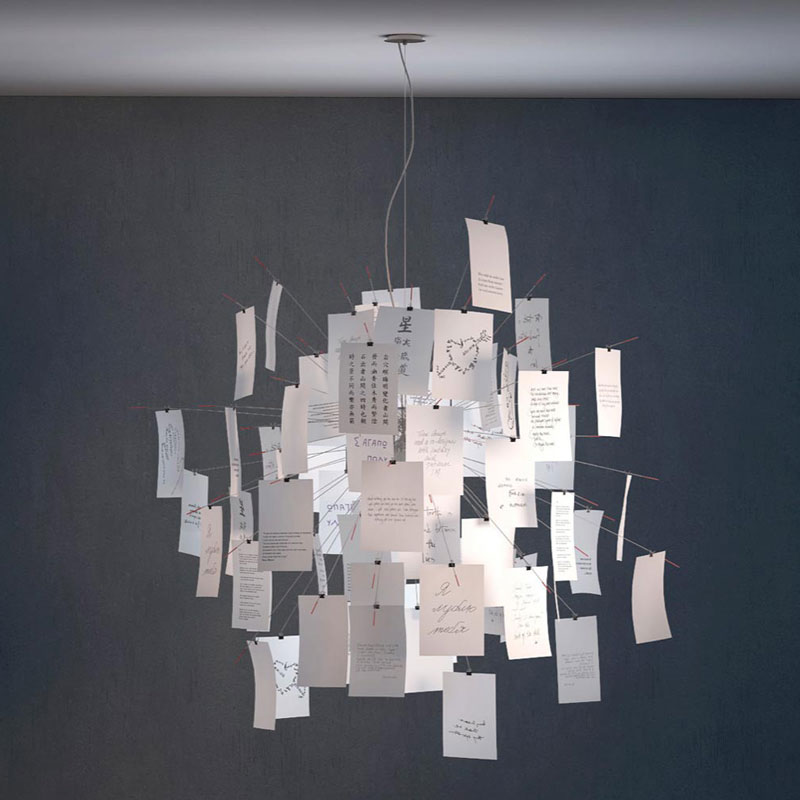 Angers Nantes Cholet Saumur Icones Ingo Maurer Suspension Zettel'Z 6 papier japonnais poetique 7