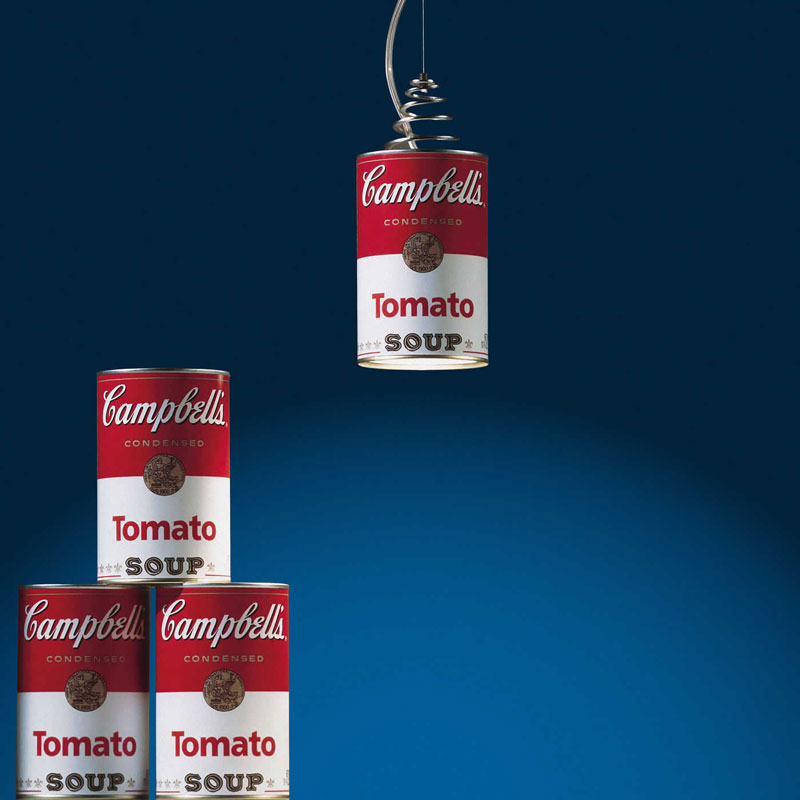 Angers Nantes Cholet Saumur Icones Ingo Maurer Suspension canned light Warhol pop art soup campbells Christoph Matthias 5