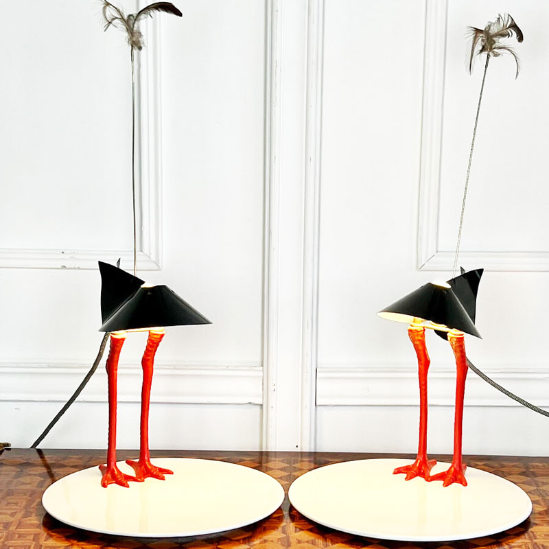 Angers Nantes Cholet Saumur Icones Ingo Maurer lampe a poser Bibibibi oiseau plume porcelaine concept 12