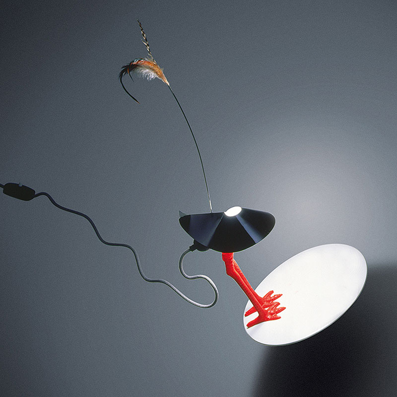 Angers Nantes Cholet Saumur Icones Ingo Maurer lampe a poser Bibibibi oiseau plume porcelaine concept 5