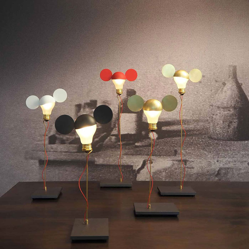 Angers Nantes Cholet Saumur Icones Ingo Maurer lampe a poser homage noir Mickey Noir I Ricchi Poveri Toto