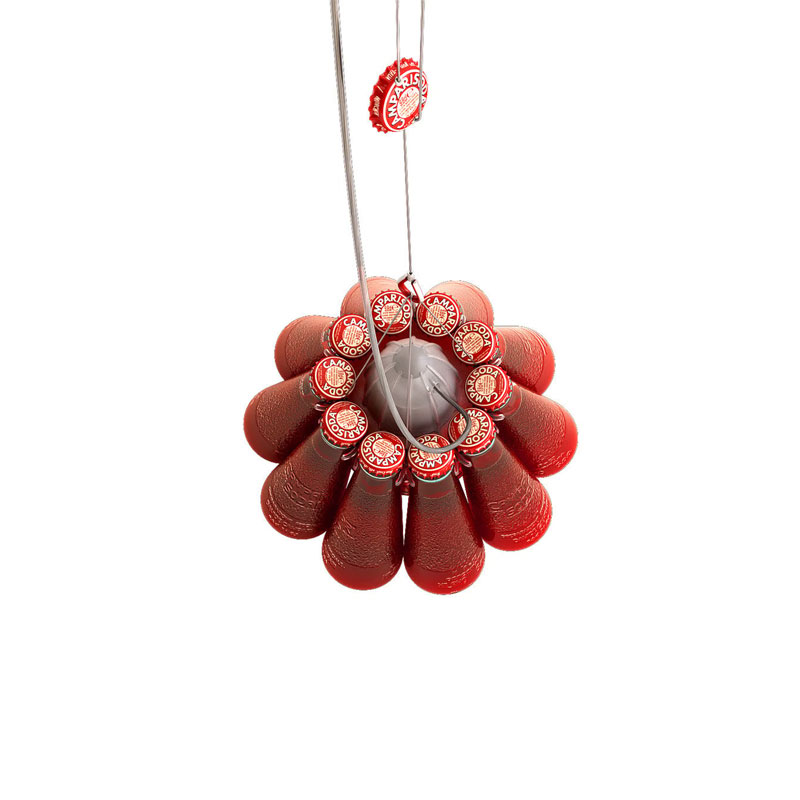 Angers Nantes Cholet Saumur Icones Ingo Maurer suspension capsule Campari rouge bouteille bar Raffaele Celentano 3