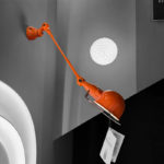 Angers Nantes Cholet Saumur Icones Jielde Signal Orange brillant luminaire applique SI301 industriel Jean Louis Domecq 13