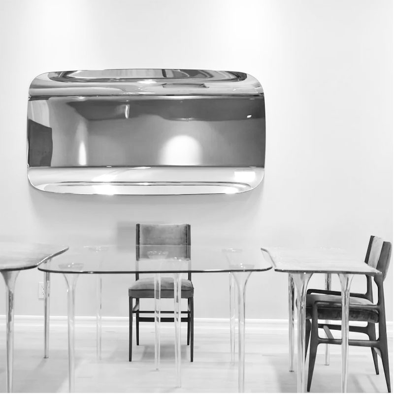 Angers Nantes Cholet Saumur Icones Miroir Glas Italia Marlene deformer courbé mode essayage philippe Starck