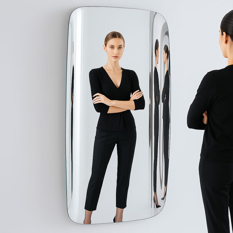 Angers Nantes Cholet Saumur Icones Miroir Glas Italia Marlene deformer courbé mode essayage philippe Starck 02