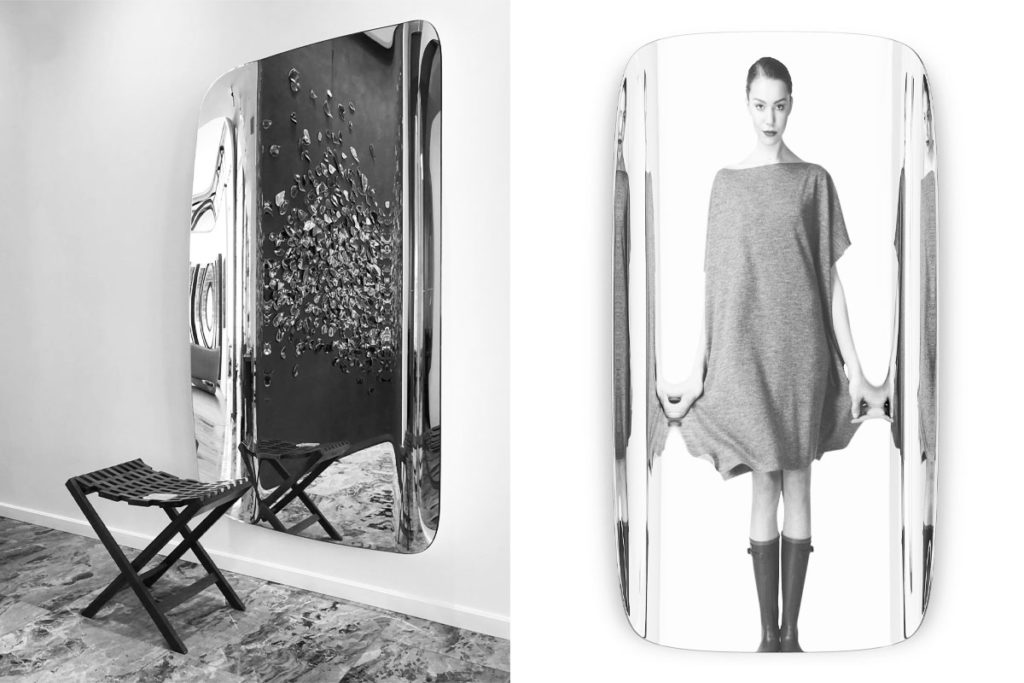 Angers Nantes Cholet Saumur Icones Miroir Glas Italia Marlene deformer courbé mode essayage philippe Starck 1