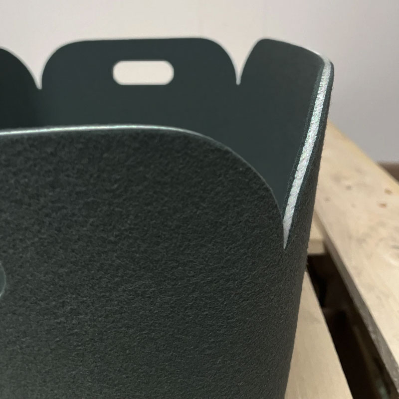 Angers Nantes Cholet Saumur Icones Panière Restore Muuto Vert Foncé rangement accesoire mobilier Scandinave Mika Tolvanen 2