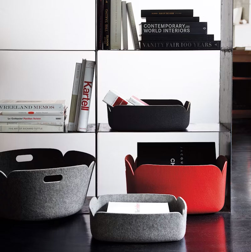 Angers Nantes Cholet Saumur Icones Panière rangement feutrine pet  Muuto mobilier Scandinave gris Mika Tolvanen 9