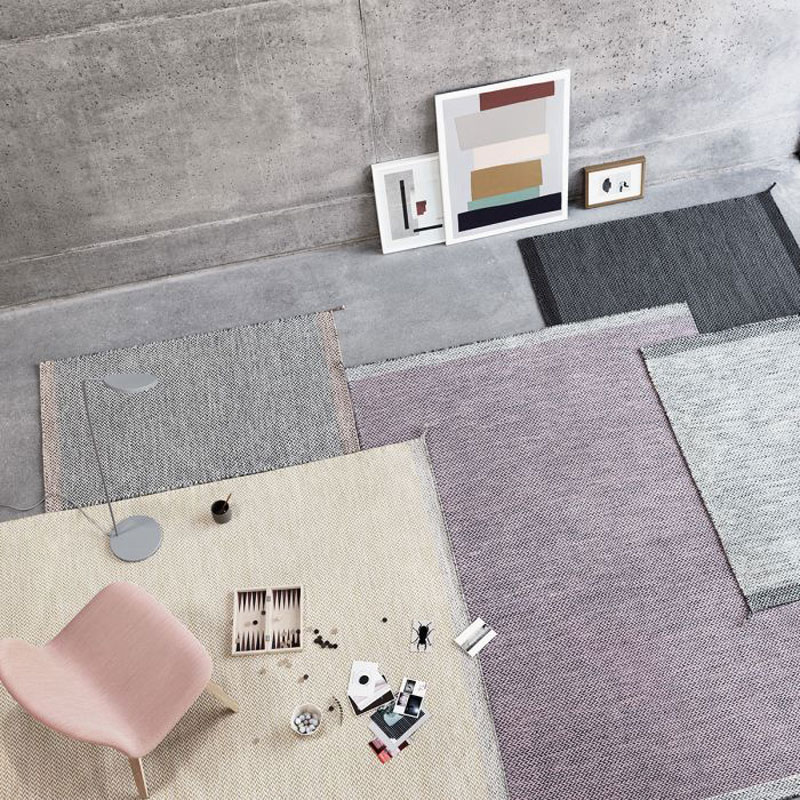 Angers Nantes Cholet Saumur Icones Tapis Ply mobilier Scandinave laine zigzag blanc gris anthracite plat Margrethe Odgaard 9