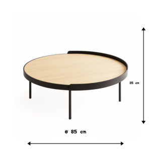 Angers Nantes Cholet Saumur Icones Treku Table basse Gau Rond Bois massif metal Ibon Arrizabalaga 003