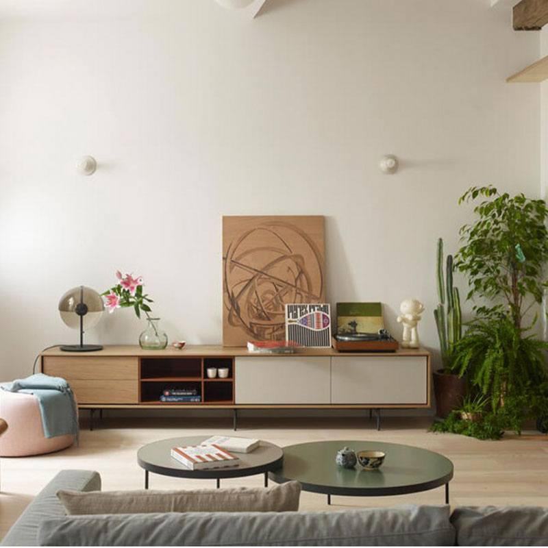 Angers Nantes Cholet Saumur Icones Treku Table basse Gau Rond Bois  massif metal Ibon Arrizabalaga 1