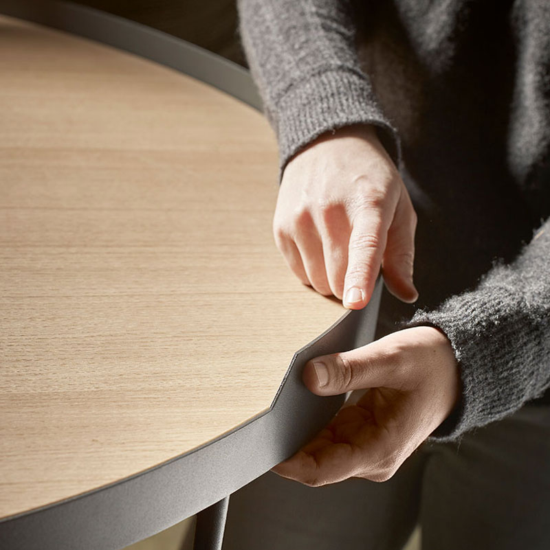 Angers Nantes Cholet Saumur Icones Treku Table basse Gau Rond Bois  massif metal Ibon Arrizabalaga 11