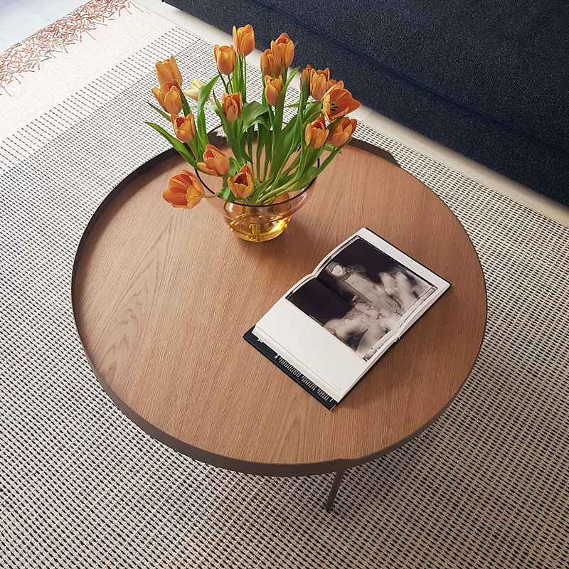 Angers Nantes Cholet Saumur Icones Treku Table basse Gau Rond Bois  massif metal Ibon Arrizabalaga 12