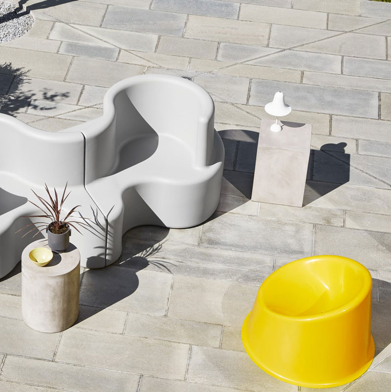 Angers Nantes Cholet Saumur Icones Verpan Fauteuil Pantopop jaune outdoor fun empilable mobilier design Verner Panton 3