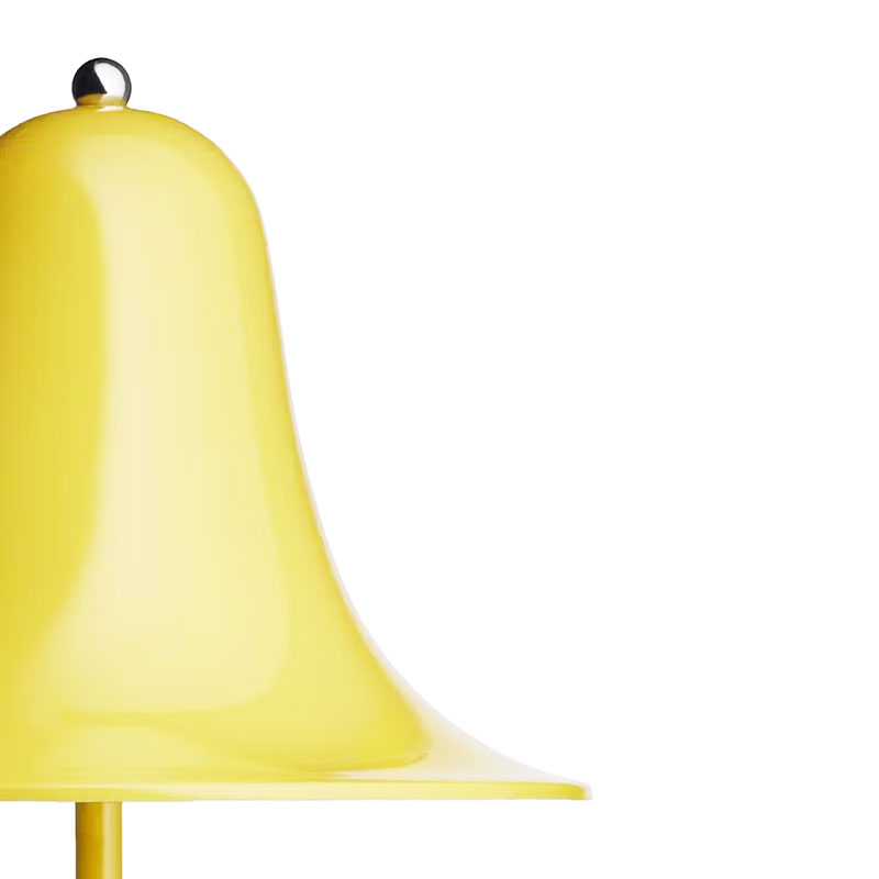 Angers Nantes Cholet Saumur Icones Verpan lampe a poser Pantop jaune cloche Verner Panton 10