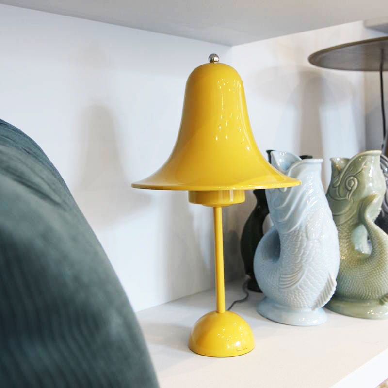 Angers Nantes Cholet Saumur Icones Verpan lampe a poser Pantop jaune cloche Verner Panton 2