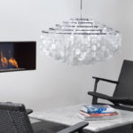 Angers Nantes Cholet Saumur Icones Verpan suspension luminaire Fun 10DM Chrome nacre organique Verner Panton