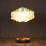 Angers Nantes Cholet Saumur Icones Verpan suspension luminaire Fun 10DM Chrome nacre organique Verner Panton 7