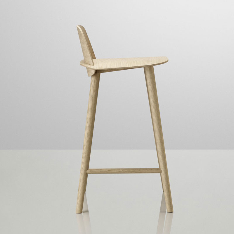 Angers Nantes Cholet Saumur Icones tabouret haut bar cuisine Nerd Muuto mobilier Scandinave bois chêne David Geckeler 4
