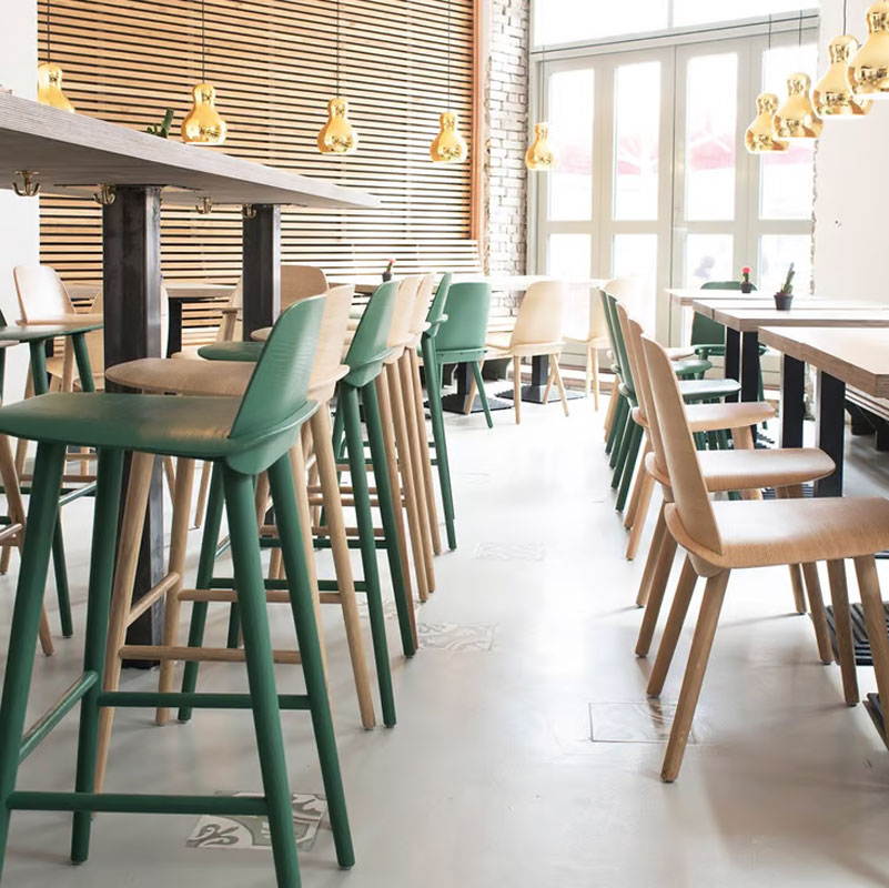 Angers Nantes Cholet Saumur Icones tabouret haut bar cuisine Nerd Muuto mobilier Scandinave bois chêne David Geckeler 6