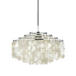 Angers Nantes Cholet Saumur Paris Bordeaux Le Mans Laval Icones Verpan suspension luminaire Fun 10DM Chrome nacre organique Verner Panton 0