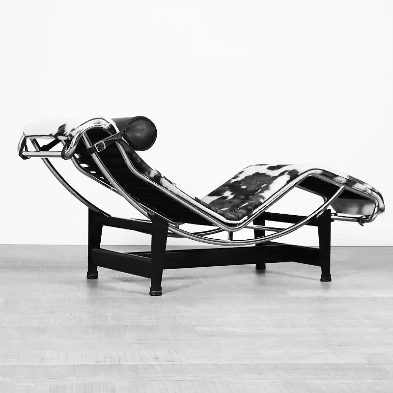 Angers Nantes Cholet Saumur bordeaux paris Tours Laval Poitiers Le Mans orleans Icones Chaise Longue Le corbusier Cassina Peau Poil fauteuil chrome 2