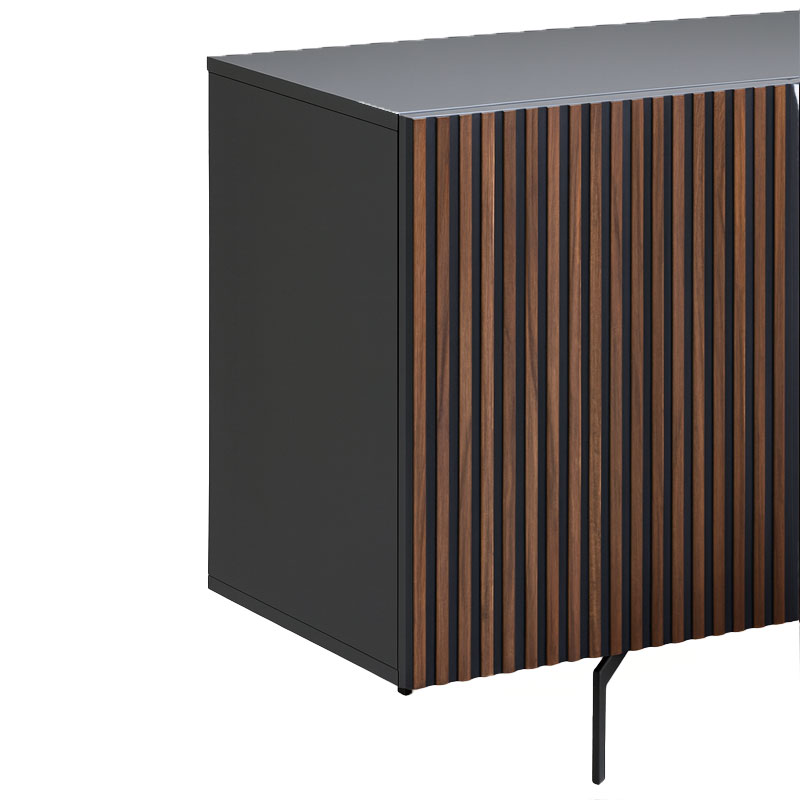 Angers Nantes Cholet Saumur Icones Horm casamania Buffet Leon noyer noir rangement scupture visuel optique StH 002