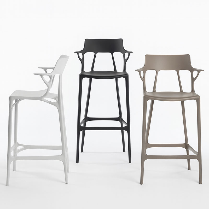 Angers Nantes Cholet Saumur Paris Bordeaux Le Mans Poitiers Niort Icones Kartell Tabouret 75 Haut A.I Gris philippe starck 4