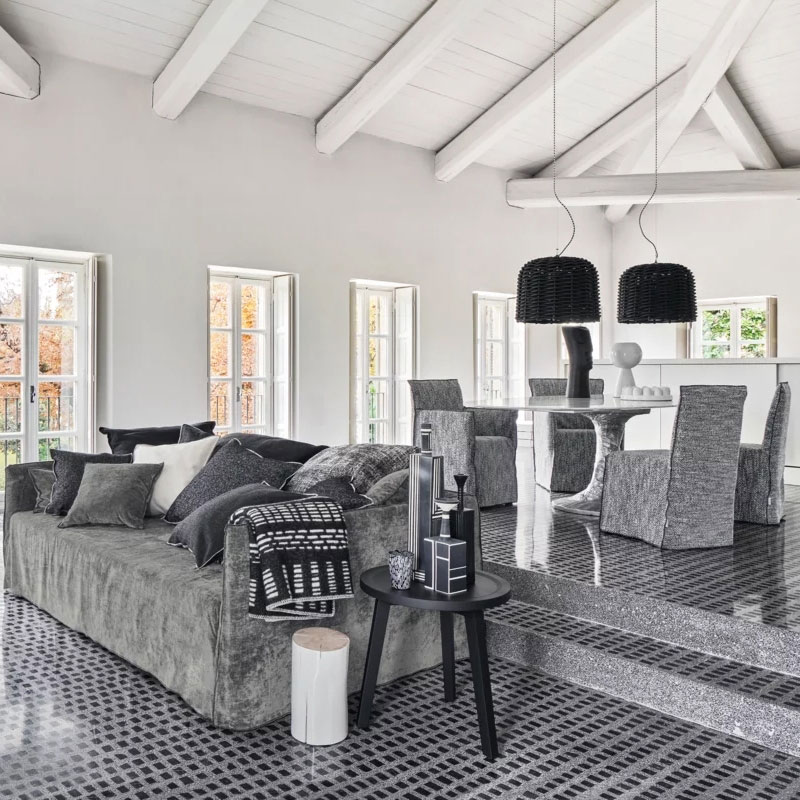 Angers Nantes Cholet Saumur Paris Bordeaux Niort Le Mans Poitiers laval Icones Gervasoni Ghost 10 canapé Blanc Lin dehoussable Paola Navone 010