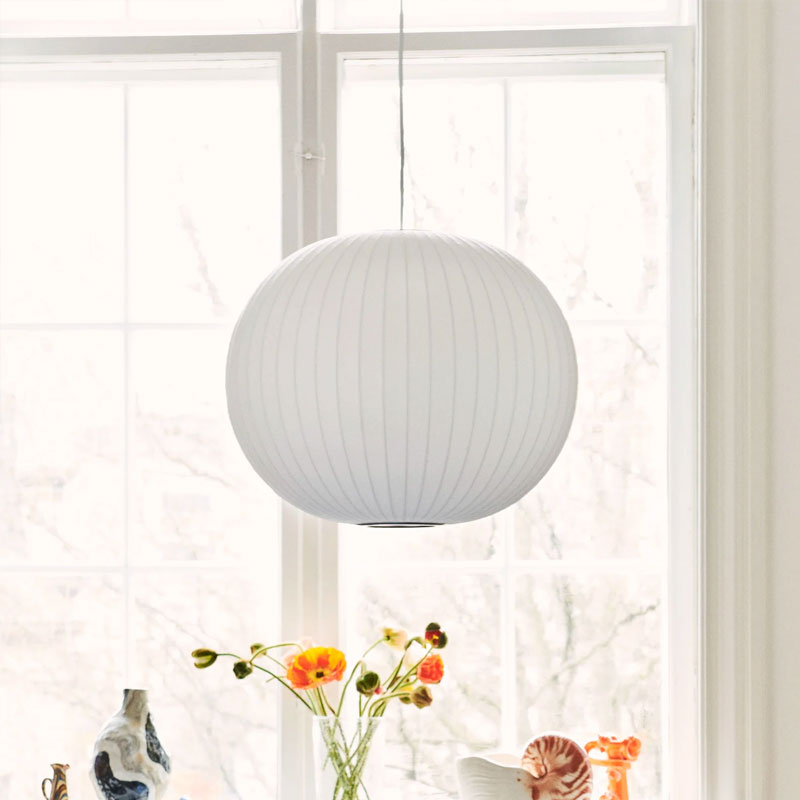 Angers Nantes Cholet Paris Bordeaux Le Mans Laval Icones Hay Scandinave  luminaire suspension Nelson Bubble Ball Blanc George Nelson 15