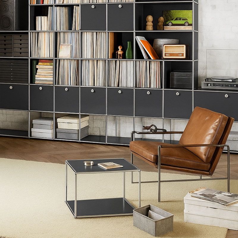 Angers Nantes Cholet Paris Bordeaux Poitiers Le mans Rennes Icônes USM Haller Quickship Meuble M22 Anthracite Fritz Haller Paul SCHÄRER 3