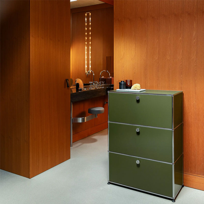 Angers Nantes Cholet Paris Bordeaux Poitiers Le mans Rennes Icônes USM Haller Quickship Modulaire Meuble G1 Vert Olive Fritz Haller Paul SCHÄRER 2