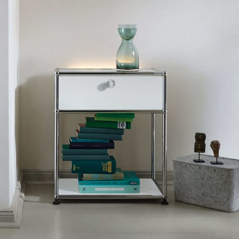 Angers Nantes Cholet Paris Bordeaux Poitiers Niort Le mans Rennes Icônes USM Haller Quickship Chevet M54 Blanc Pur Fritz Haller Paul SCHÄRER 3