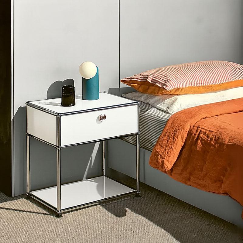 Angers Nantes Cholet Paris Bordeaux Poitiers Niort Le mans Rennes Icônes USM Haller Quickship Chevet M54 Blanc Pur Fritz Haller Paul SCHÄRER 4