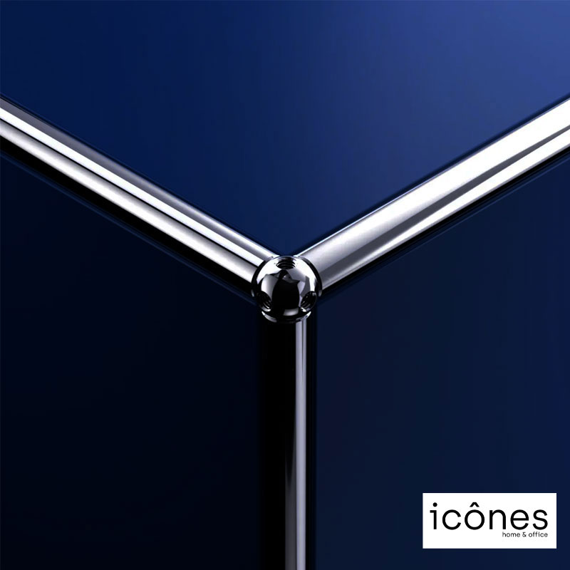 Angers Nantes Paris Bordeaux Poitiers Niort Le mans Rennes Icônes USM Haller Quickship Bibiothèque M24 Bleu acier Fritz Haller Paul SCHÄRER