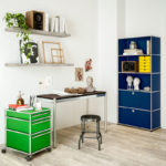 Angers Nantes Paris Bordeaux Poitiers Niort Le mans Rennes Icônes USM Haller Quickship Bibiothèque M24 Bleu acier Fritz Haller Paul SCHÄRER 6