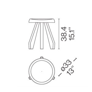 Angers Nantes Paris Bordeaux Poitiers Laval Tours Mans Niort Rennes Poitiers Icônes Cassina Tabouret table 523 Noyer Perriand Corbusier 