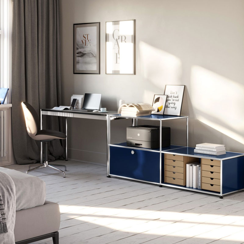 Angers Nantes Cholet Paris Bordeaux Poitiers Laval Mans Rennes Icônes USM Haller Quickship Bureau T8 Linoleum Noir Fritz Paul SCHÄRER 5